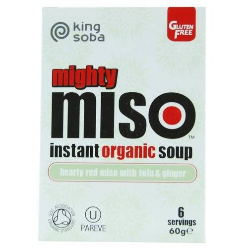 King Soba Soupe miso instant au tofu & gingembre bio 6x10g